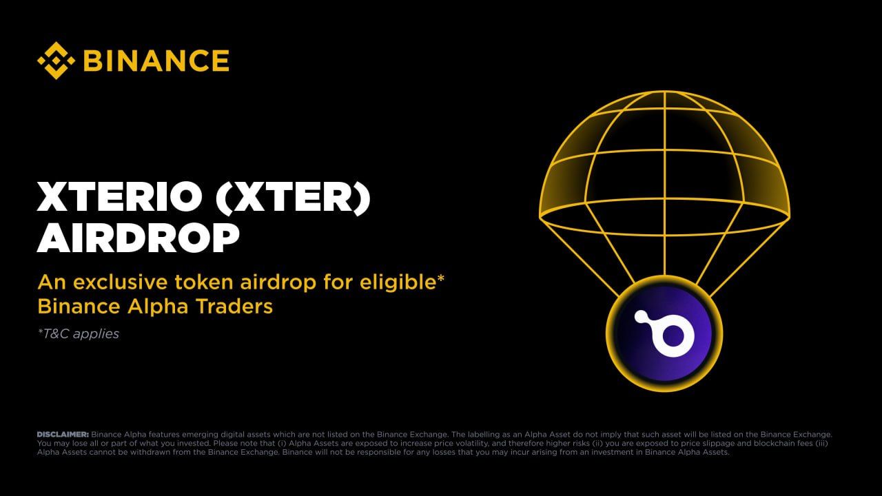 Binance Alpha sẽ airdrop XTER (Xterio) cho cộng đồng vào ngày 19/5/2025