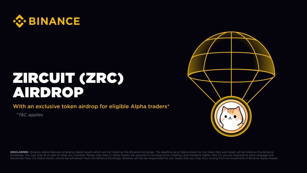 Binance Alpha sẽ airdrop ZRC (Zircuit) vào ngày 3/6/2025!